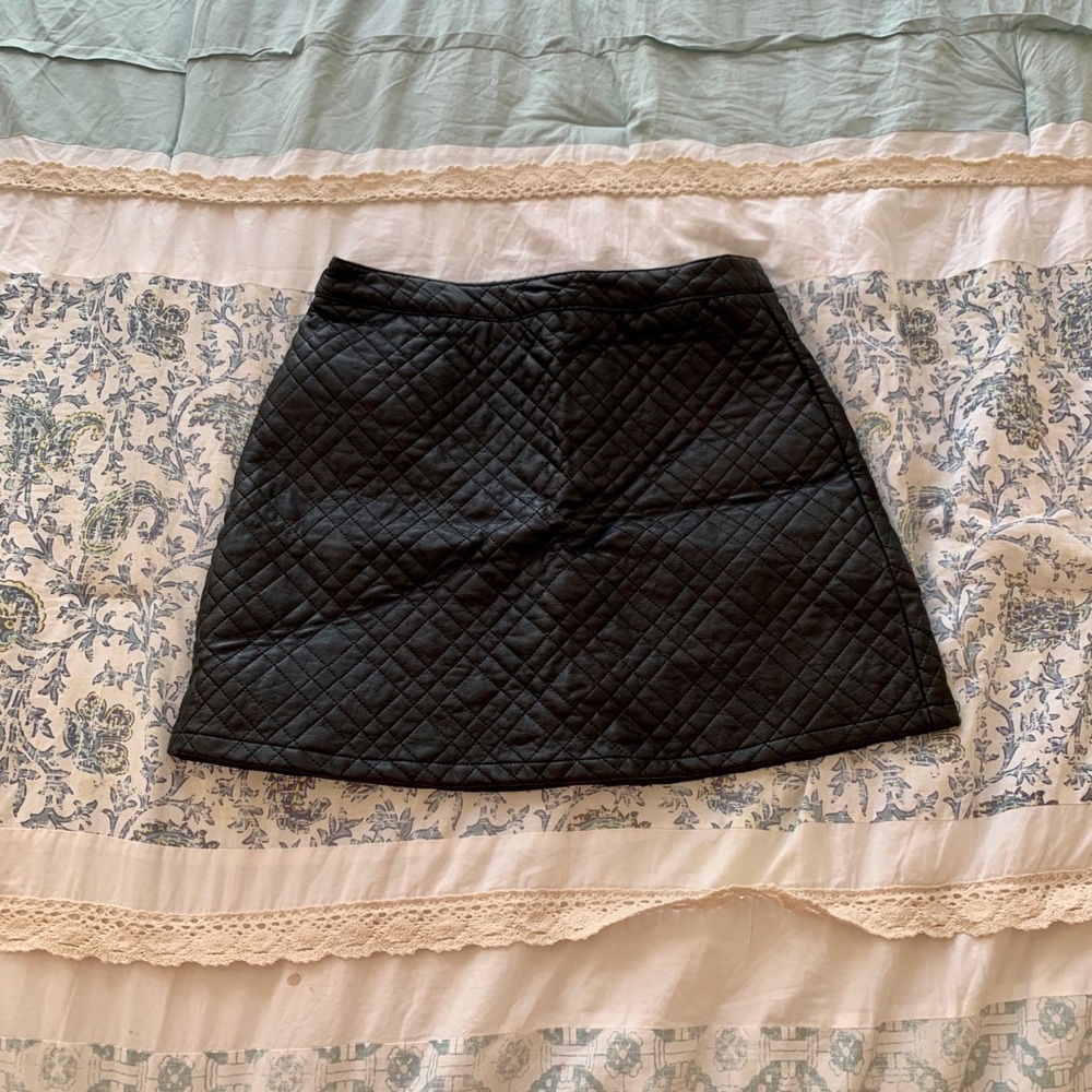 F21 faux leather skirt